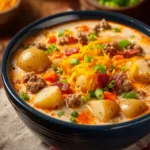 Cheeseburger Soup with Baby Potatoes First Image