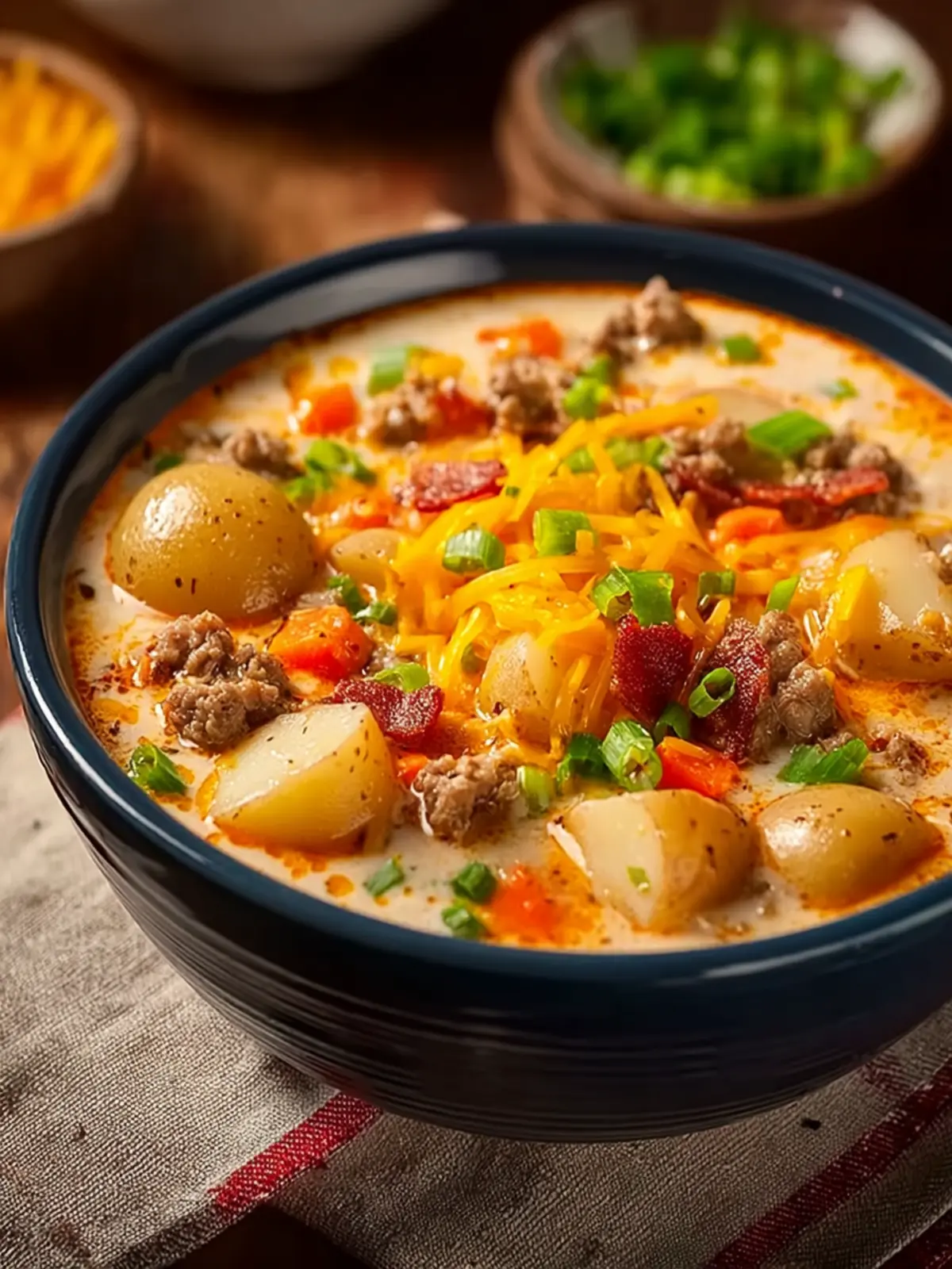 Cheeseburger Soup with Baby Potatoes First Image